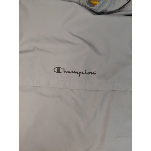 Champion Mens XXL Windbreaker Jacket Gray & Yellow - Picture 11 of 14